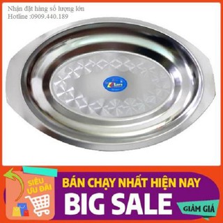 Dĩa HX trơn sâu lòng size lớn inox hiệu  (41*26*5)