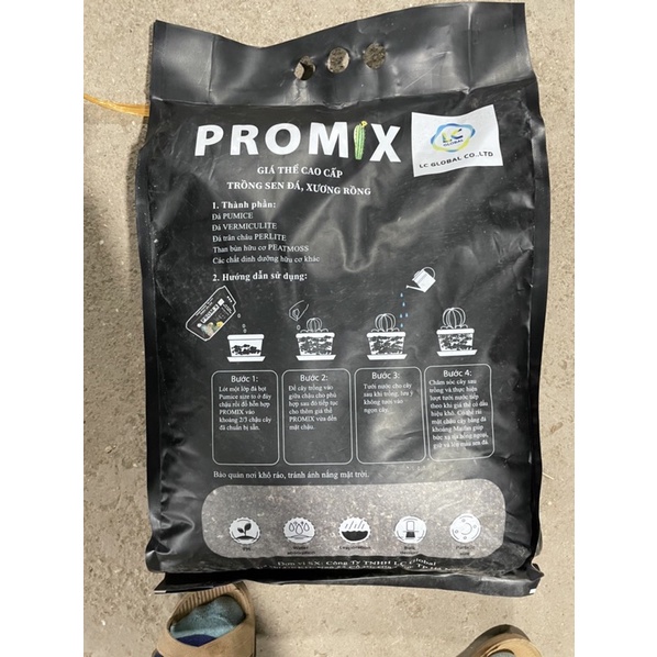 Giá Thể PROMIX Trồng Sen Đá, Xương Rồng, Cây Mọng Nước - Trộn sẵn 500gram hoặc 1kg