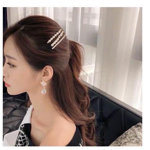 Sét 5 Kẹp Tóc Đính Ng.ọc Phong Cách Hàn Quốc-giadungsieure