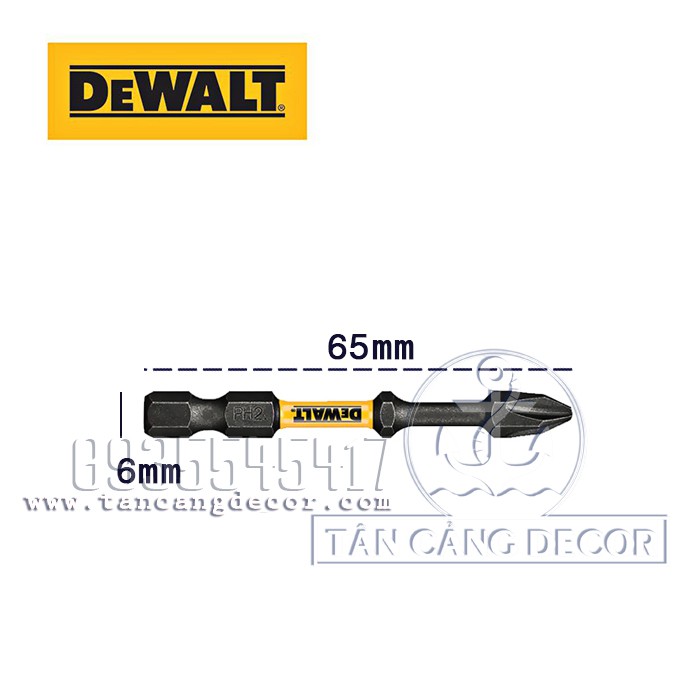 Bắt Vít 4 Cạnh DeWalt 6 x 65 mm