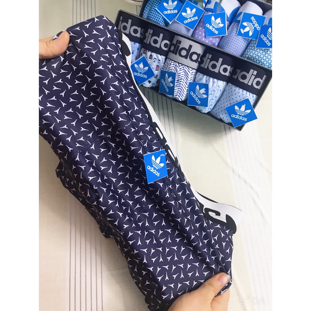 [FREE SHIP] Hộp 5 QUẦN Lót  Sịp đùi Boxer CAO CẤP Adiidas - Chinh hãng. Giá cực rẻ. Co dãn 4 chiều Siêu thoáng, siêu mịn