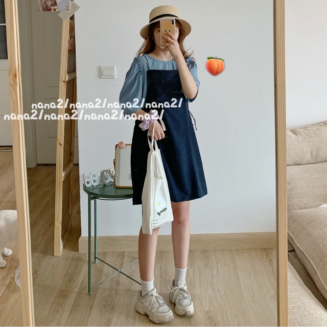 Set áo sơ mi và yếm