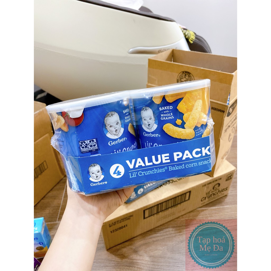 [Hàng nội địa Mỹ] Bánh Gerber Lùn Lil‘Crunchies hình que 42g phô mai cho bé từ 8 tháng