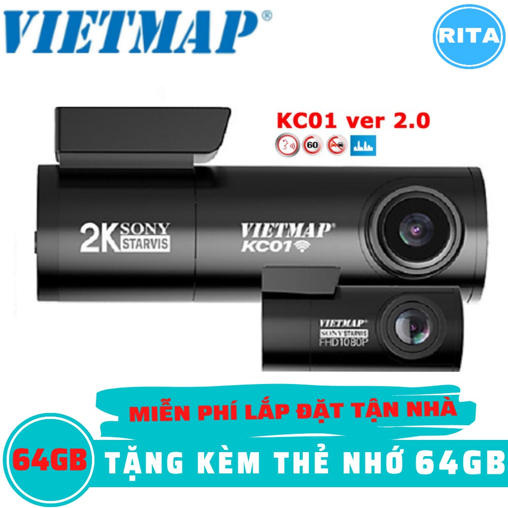 [Miễn Phí Lắp Đặt] Camera Hành Trình Vietmap KC01 CBGT [Kèm Thẻ Nhớ 128Gb]