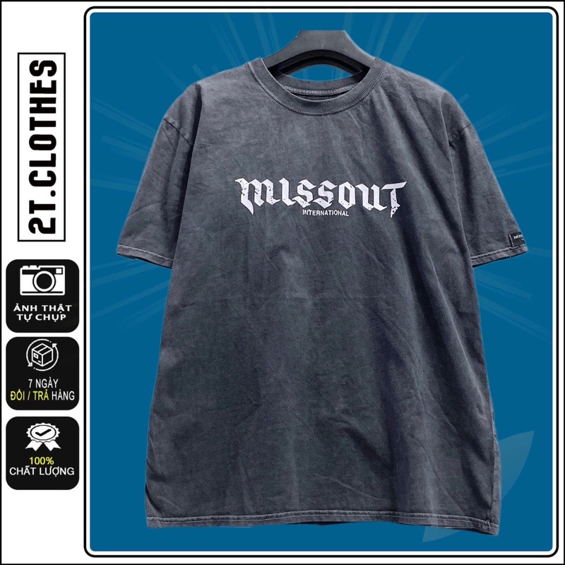 Áo thun tay lỡ Miss out form rộng ullzang unisex nam nữ [ Ảnh thật ] 2t.clothes