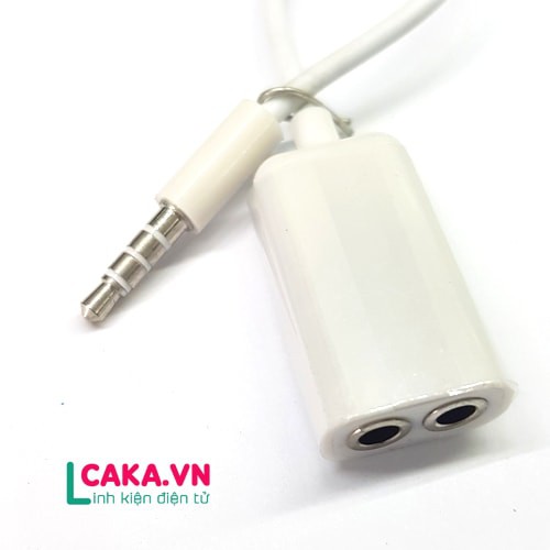Cáp chia Audio 3.5mm 1 ra 2