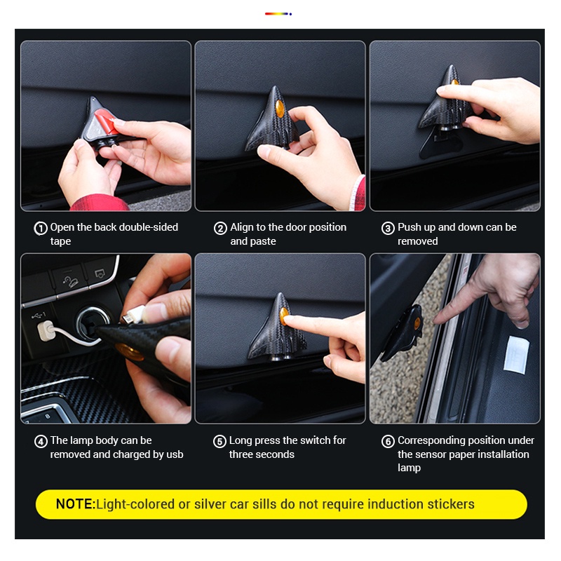 Đèn chiếu laser hình pikachu động gắn cửa xe ô tô cảnh báo an toàn tiện dụng