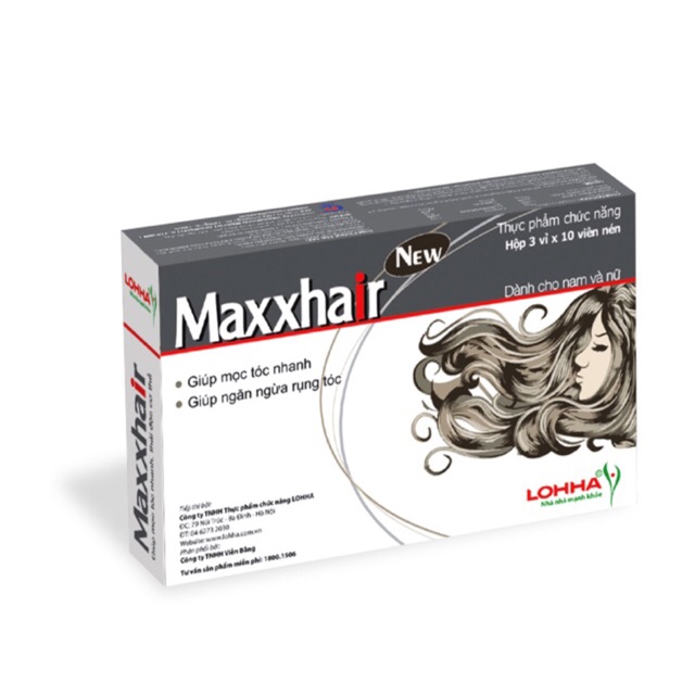 [Mã COS1111 giảm 8% đơn 250K] Thực phẩm chức năng Maxxhair cung cấp dưỡng chất phục hồi tóc hộp 30 viên hàng | Thế Giới Skin Care