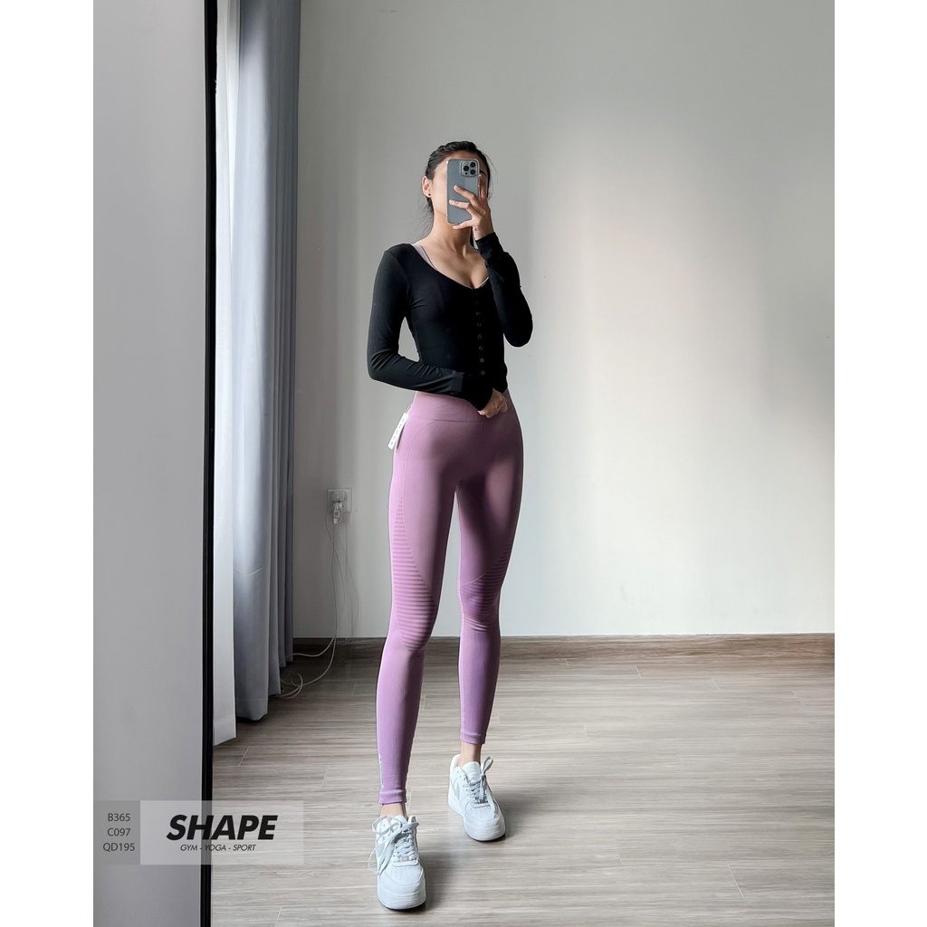 Quần tập gym yoga legging nữ cạp cao nâng mông tôn dáng vải dệt co dãn 4 chiều Na.qi [QD212]