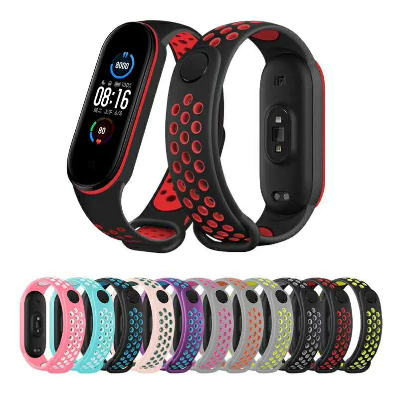 Dây Đeo Thay Thế Chất Liệu Silicon Màu Trơn Cho Xiaomi Mi Band 5