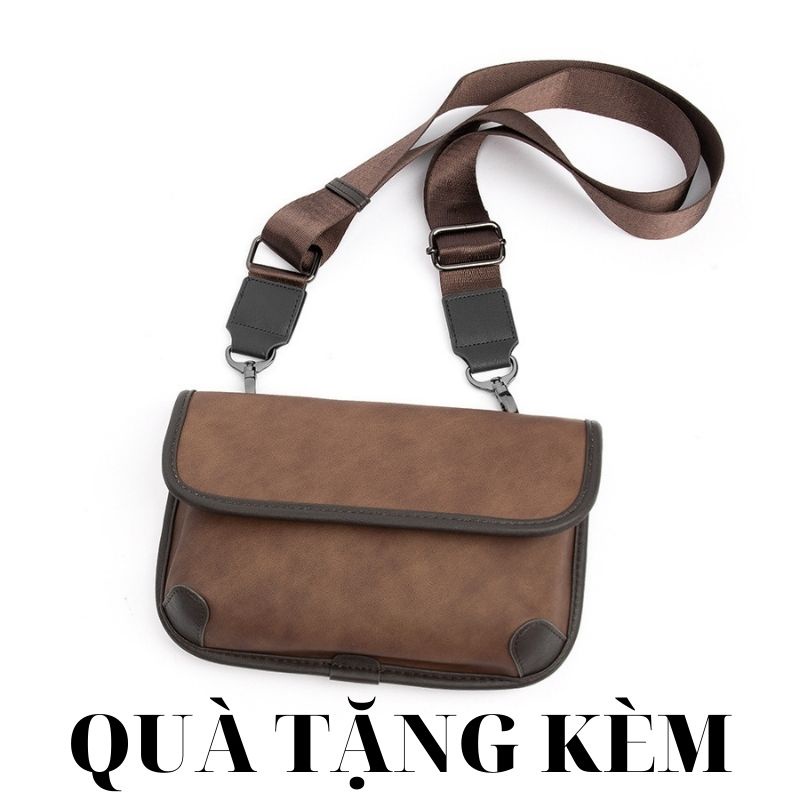 Túi đeo chéo nam ⚡FREESHIP⚡da đeo chéo ngực vai Lịch lãm, phong cách, bền đẹp. BH 12t Tặng Vớ nam 6U18