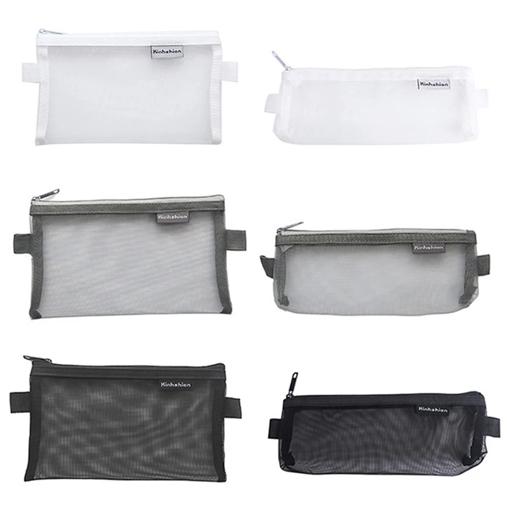 Túi đựng bút chì bằng nylon trong suốt dạng lưới nhiều màu sắc chất lượng cao