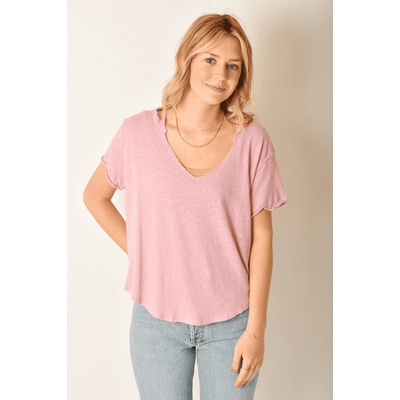 Áo linen Free People xẻ vai