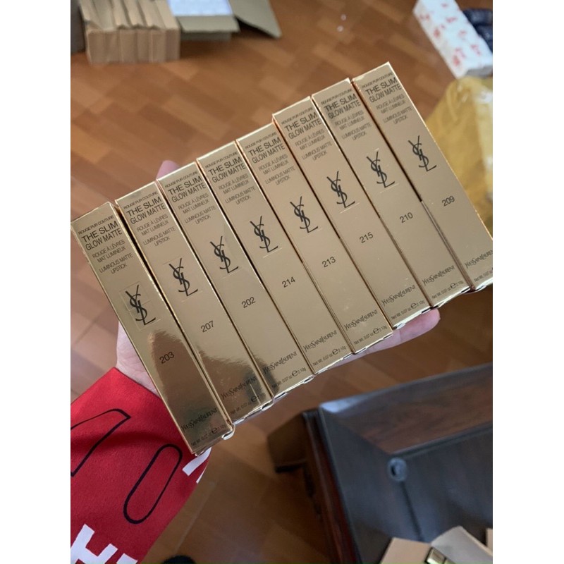 Son YSL The Slim Glow Matte - màu 202, 203, 204, 207, 209, 210, 212, 213, 214, 215