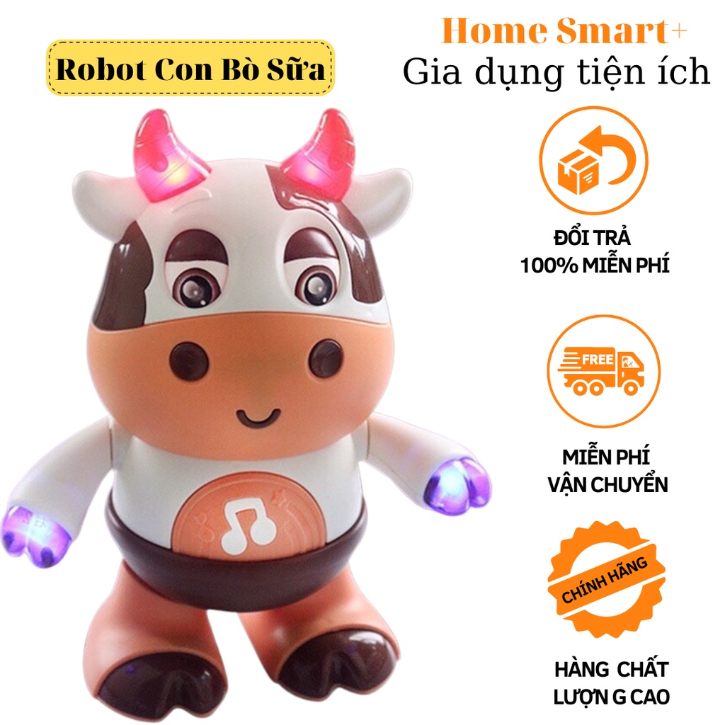 Chú bò biết nhảy, biết hát, dùng pin, có âm thanh và ánh sáng