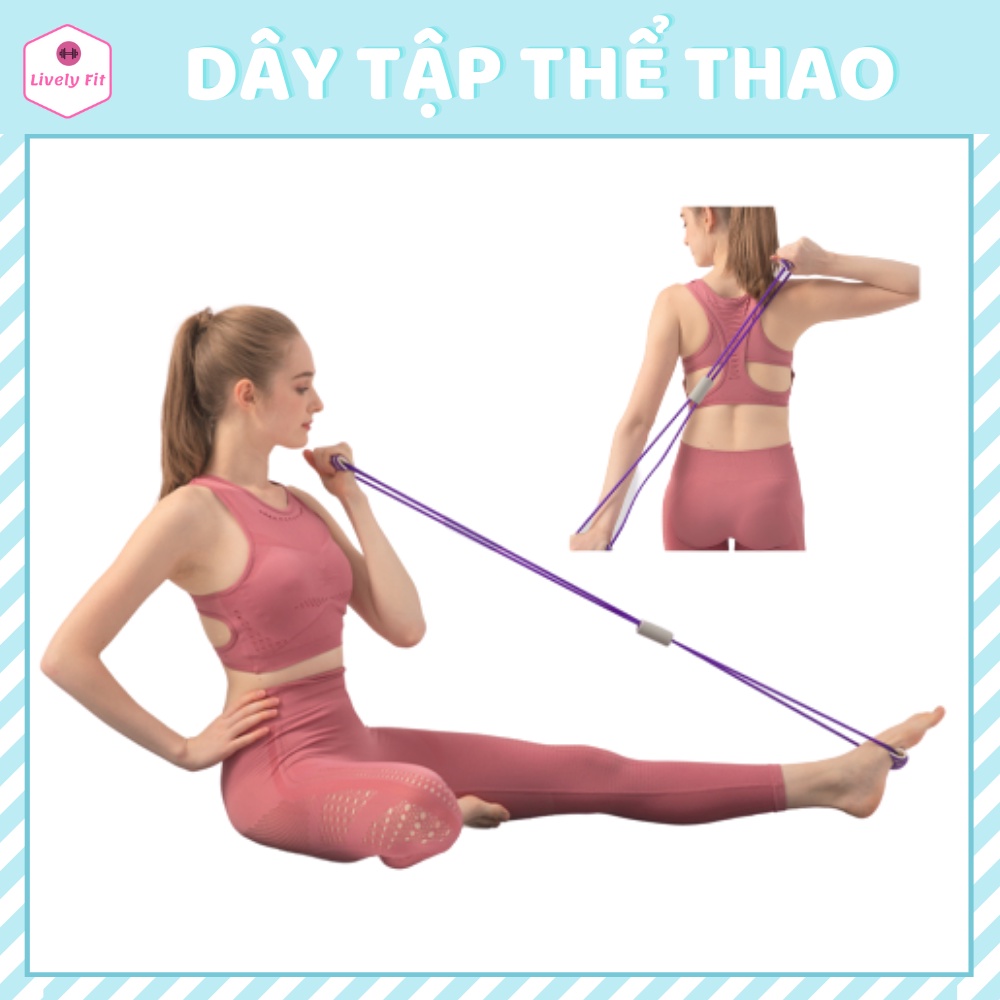 Dây Tập Vòng Số 8 Đàn Hồi, Dụng Cụ Kéo Tập Bắp Tay Và Lưng, Sử Dụng Cho Gym Yoga Tại Nhà Lively Fit