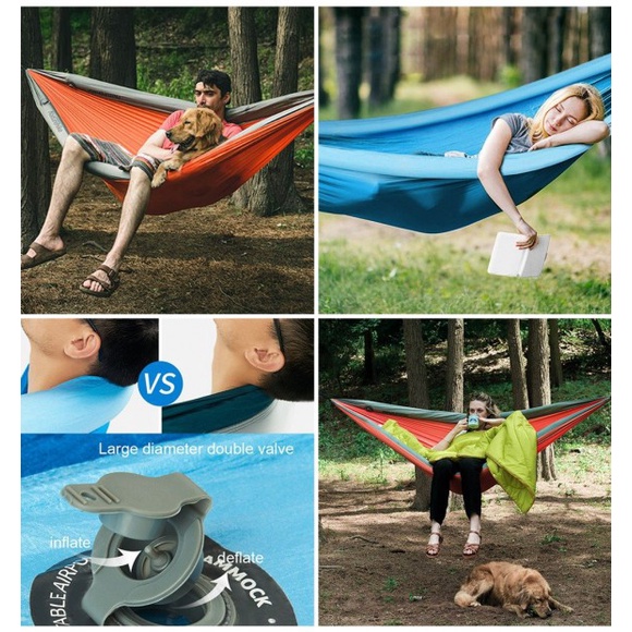 Võng đôi viền hơi dã ngoại Naturehike NH21DC012