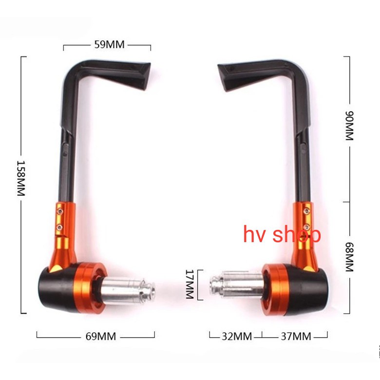 bộ 2 Gù bảo vệ tay thắng xe máy cho mọi loại xe