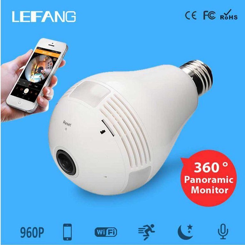 Camera IP WIFI icsee 2.0Mp Tích Hợp Bóng Đèn Led Quan Sát Toàn Cảnh 360° Không Có Góc Khuất, hỗ trợ thẻ Nhớ lên đến 128G