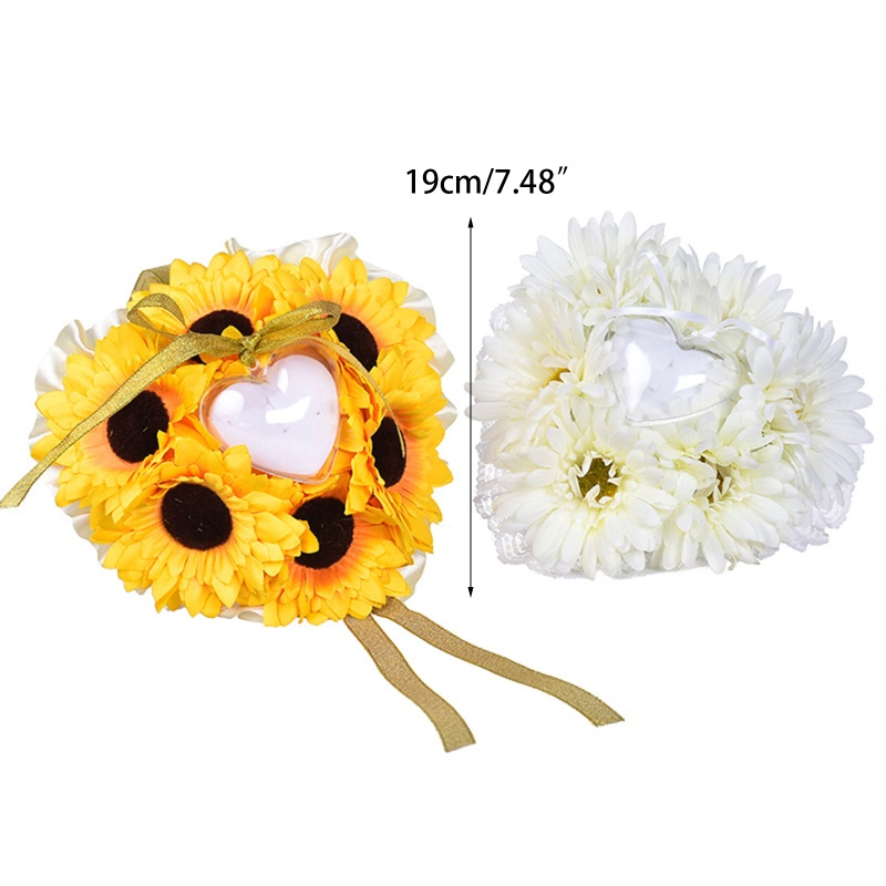 Flgo Hộp Đựng Nhẫn Cưới Hình Hoa Hướng Dương Xinh Xắn