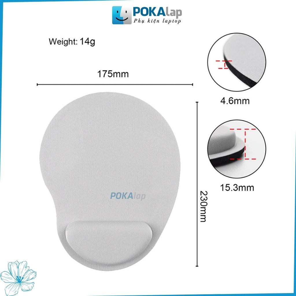 Tấm lót chuột có đệm kê cổ tay POKA61 siêu nhẹ, chống mỏi tiện dụng, nhiều màu sắc - POKALAP