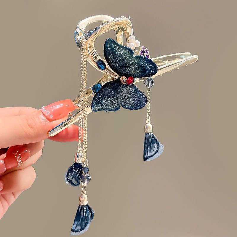 Kẹp Tóc Bướm Xanh Phong Cách Trung Hoa Cho Bé Gái