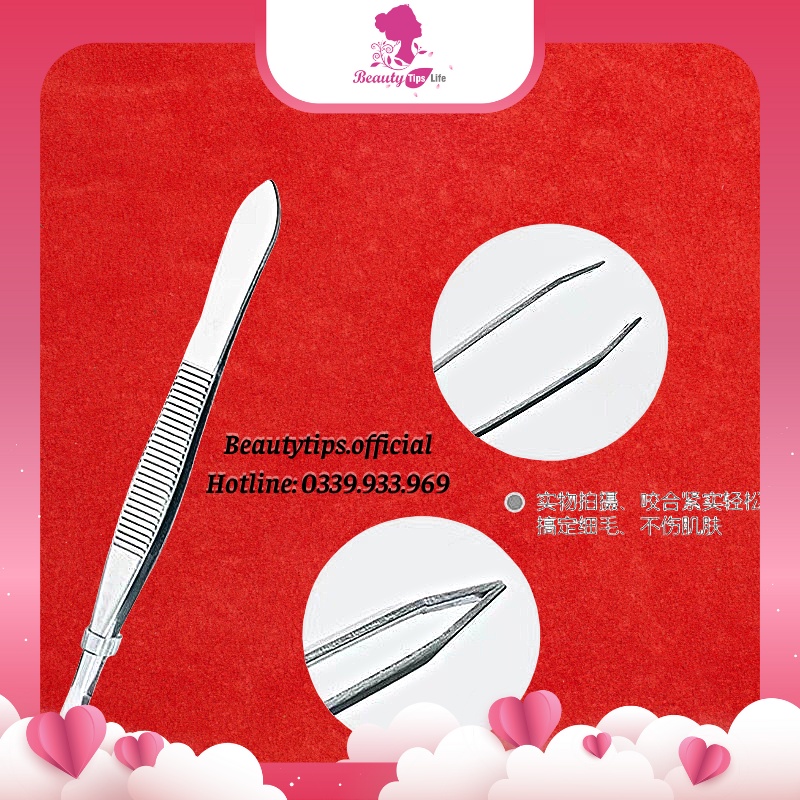 Nhíp Nhổ Lông Nách, Râu, Lông Mày Bằng Thép Chắc Chắn Tiện Lợi