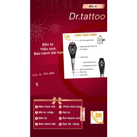 MÁY THẦN THÁNH THẾ HỆ MỚI DR TATTOO