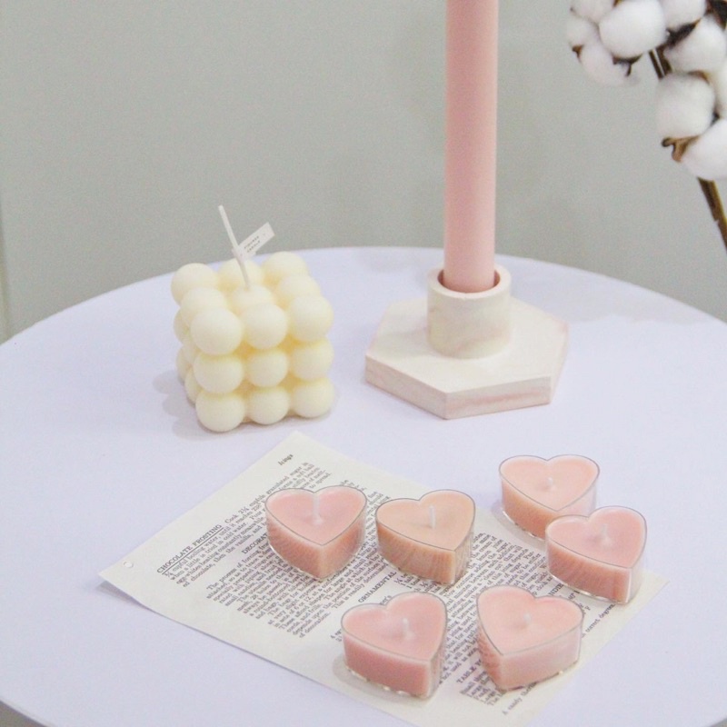 Nến Tealight trái tim hương hoa mùa xuân