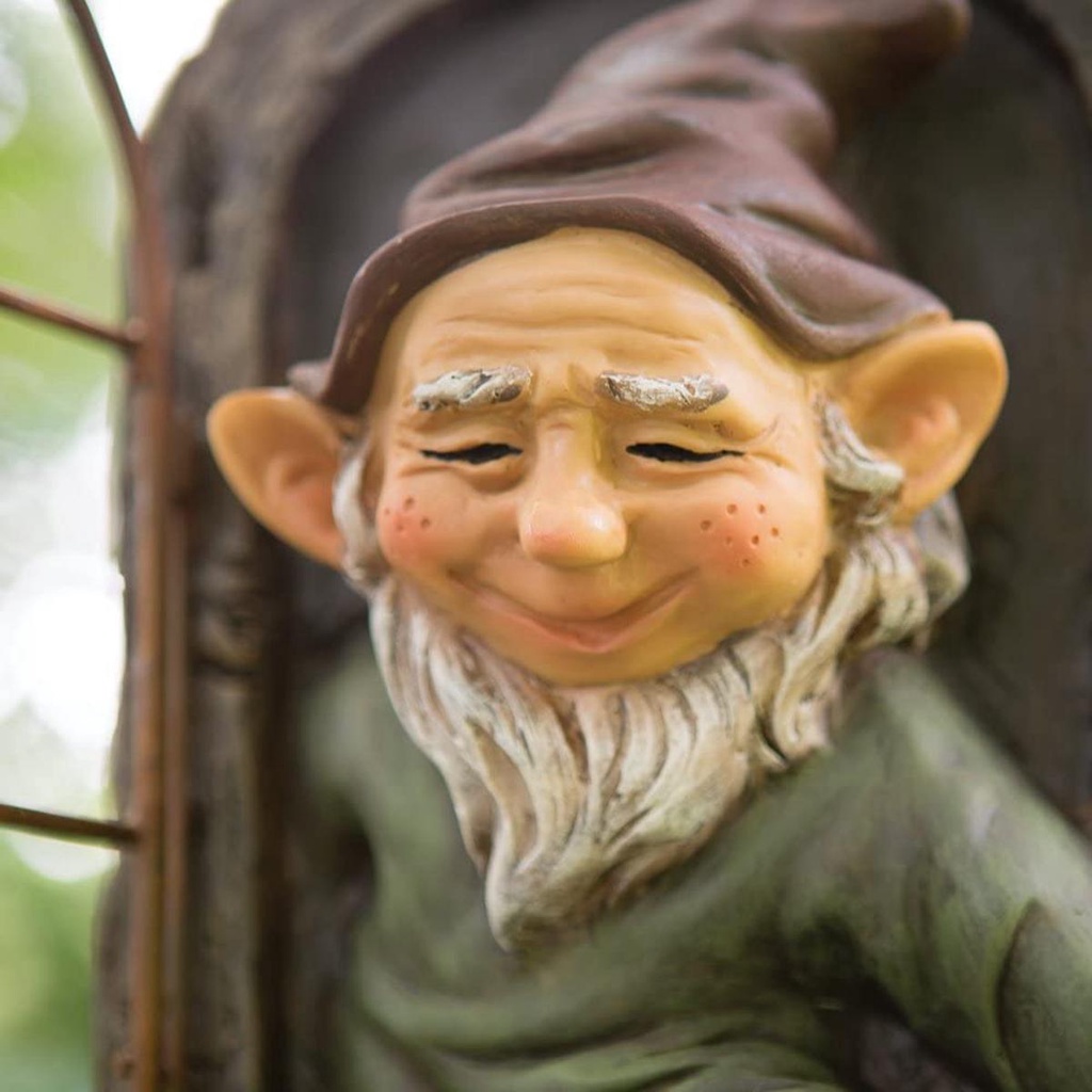 NICKOLAS Gnome Tượng Chú Lùn Nghệ Thuật Bằng Nhựa Resin Trang Trí Sân Vườn Ngoài Trời