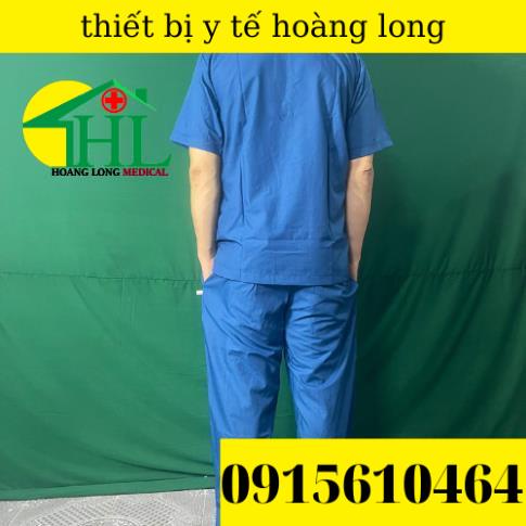 Bộ Scrubs cổ tim phòng mổ, đồng phục Spa, phòng khám, Bác Sĩ, quần áo phòng mổ, đồng phục phẫu thuật màu xanh cổ vịt