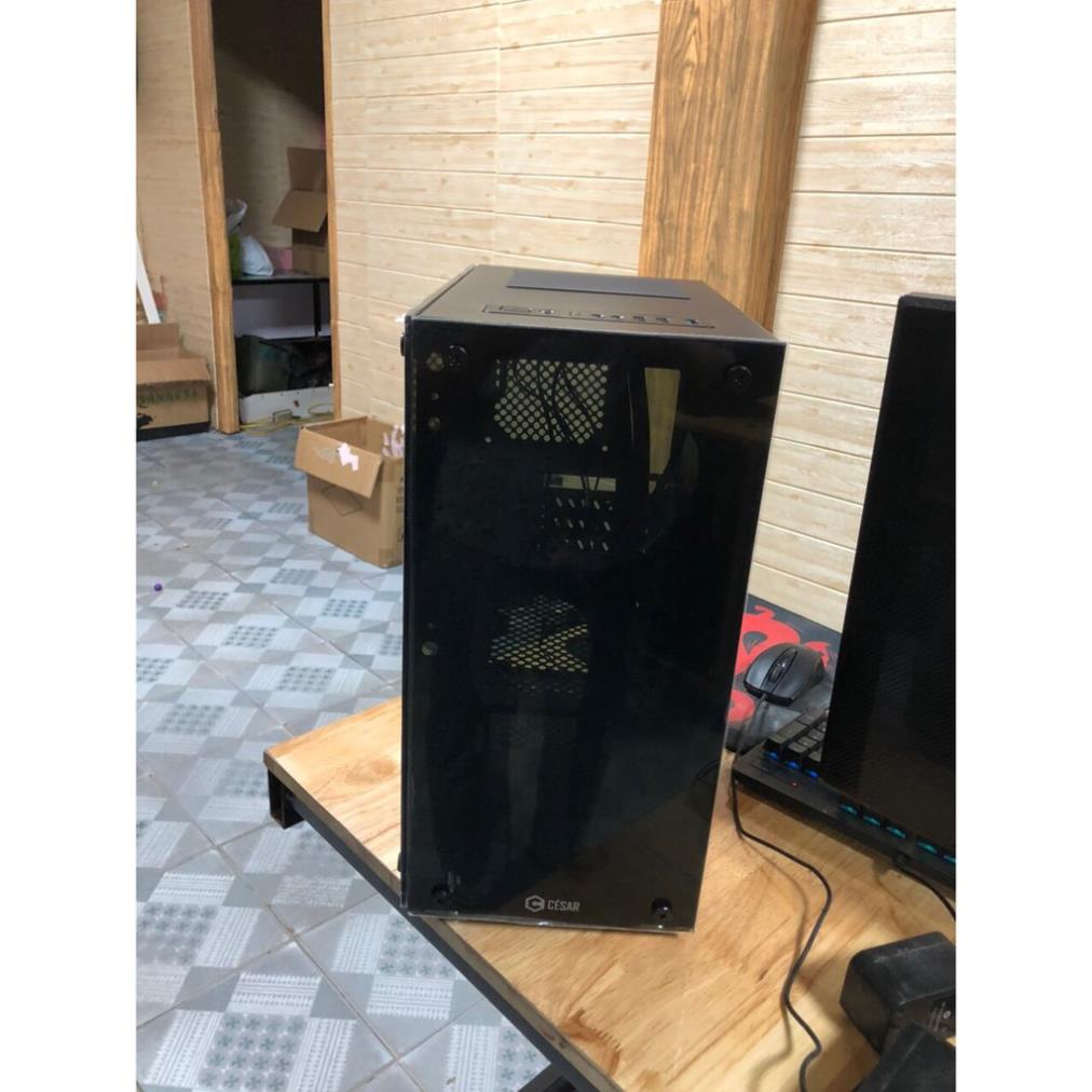 Vỏ case máy tính Gaming 2 mặt kính Cesar Rainbow