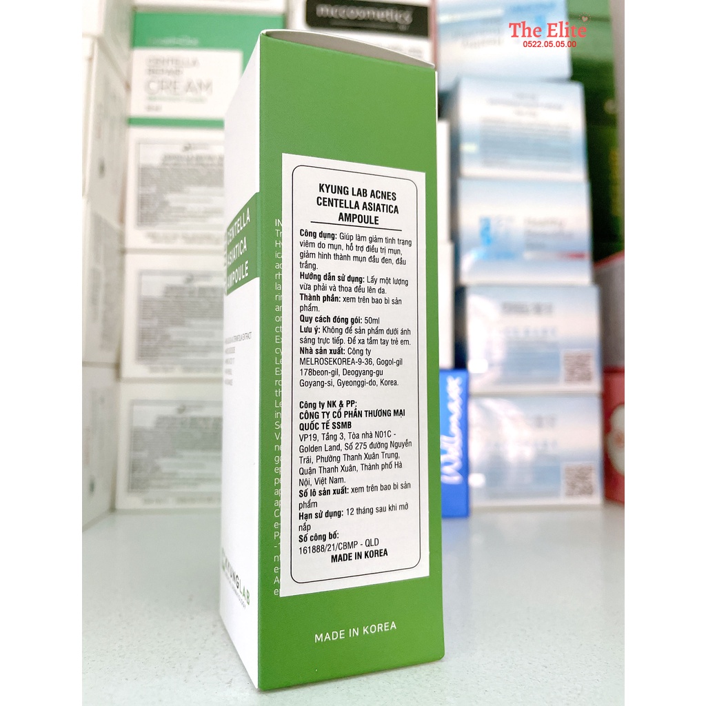 Tinh chất serum giảm mụn, ngừa mụn KYUNG LAB ACNES CENTELLA ASIATICA AMPOULE 50ml