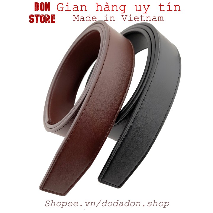 [HOT]Dây Lưng Nam Dây Trơn Da PU Cho Khóa Lăn ( Dây Không Mặt)