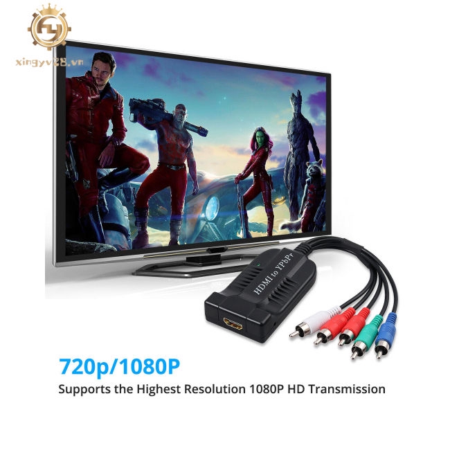 Dây cáp chuyển Male HDMI sang Component Video YPbPr 5RCA RGB 1080P 720P cho PS4