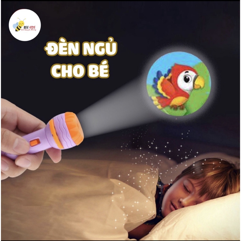 Đồ chơi đèn pin chiếu hình cho bé, bộ 80 hình sắc nét
