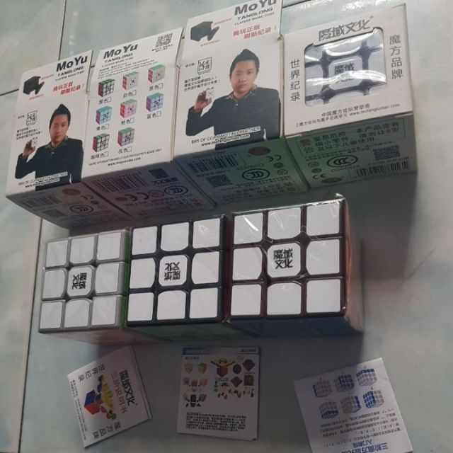 Rubik Moyu Tanglong 3x3 viền đen, nâu và xám