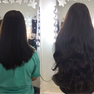 Tóc giả kẹp chữ u 02🎁freeship 50k🎁 tóc 3/4 xoăn cao cấp