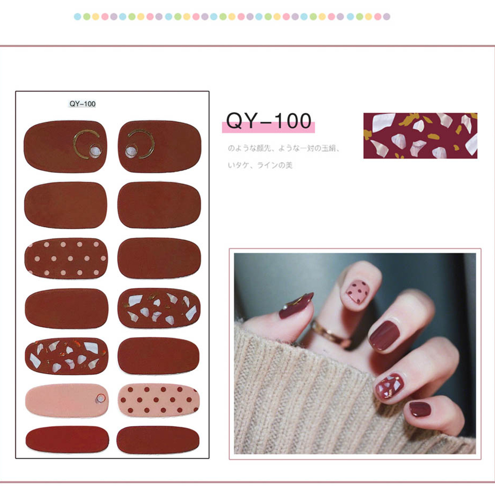 [Hàng mới về] Nhãn dán trang trí móng tay tự dính chống thấm nước lâu trôi kiểu Hàn xinh xắn hợp thời trang