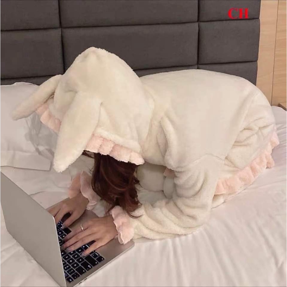 (Free Ship) HOT HOT - SÉT ĐỒ  NGỦ THỎ BÔNG CỰC KÌ DỄ THƯƠNG CHẤT LIỆU THOẢI MÁI CHO ĐÊM NGON GIẤC Shop VLTN