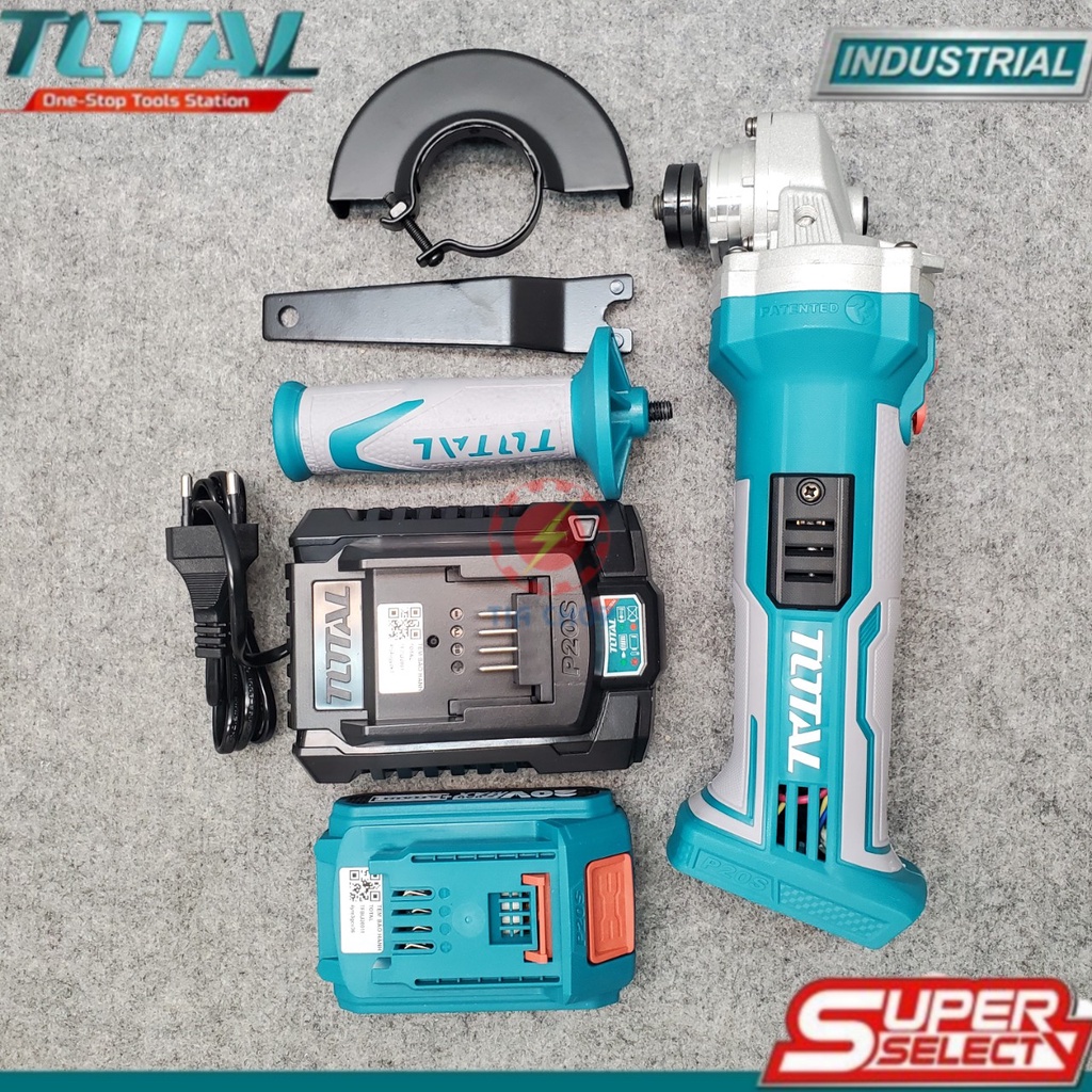 MÁY MÀI GÓC DÙNG PIN LITHIUM 20V TOTAL TAGLI1001 ( Kèm Theo Pin + Sạc )
