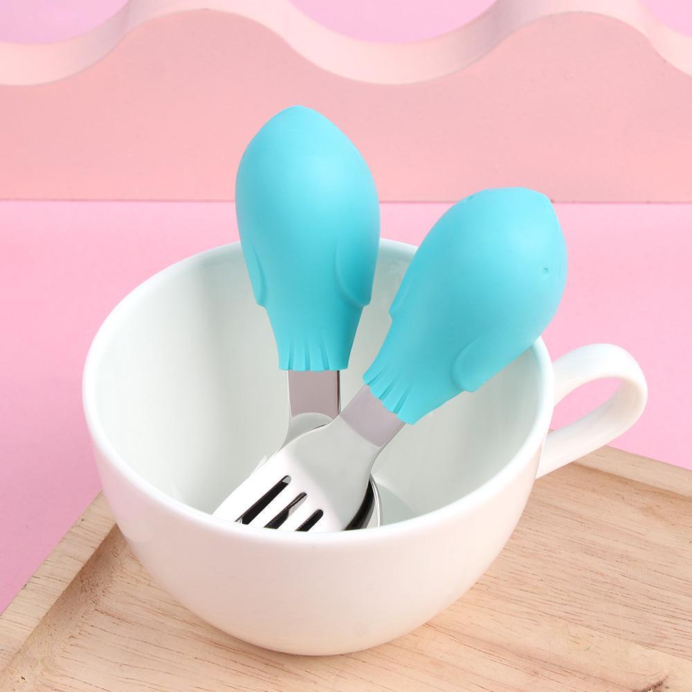 Bộ Muỗng Nĩa Tập Ăn Thiết Kế Nhỏ Gọn Dành Cho Bé