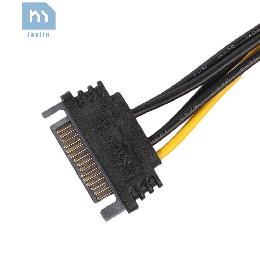 Cáp chuyển đổi nguồn 15pin SATA sang 6pin PCI-e PCI Express cho Card màn hình chất lượng cao