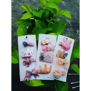 Sét 4 kẹp tóc siêu xinh, đáng yêu cho bé
