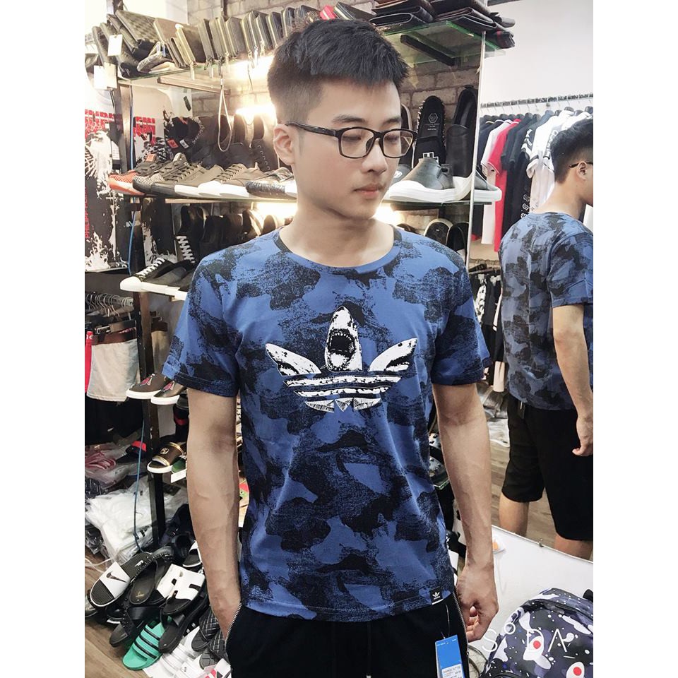 Áo thể thao cao cấp Adidas Blue Shark Camo [ hot trend ]