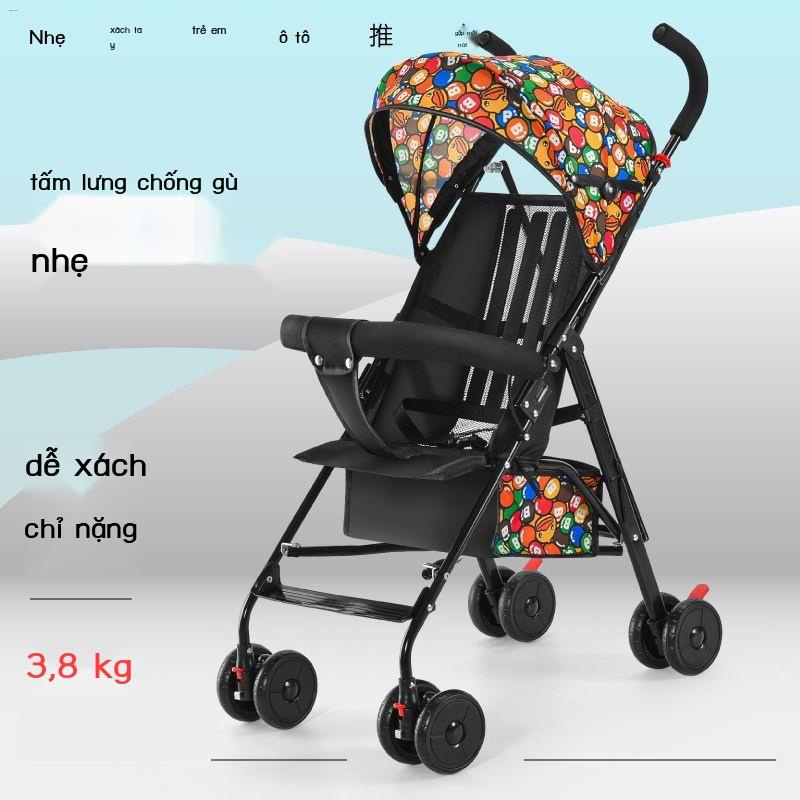 Xe đẩy em bé nhẹ và có thể gấp gọn có thể ngồi và nằm em bé tay đẩy em bé em bé đi chơi ô tô
