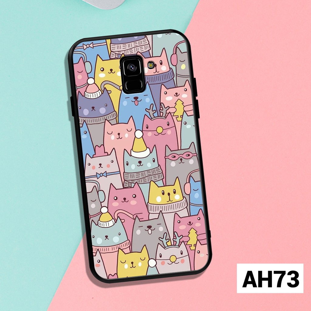 Ốp lưng Samsung Galaxy A6 2018 - A6 Plus - A8 2018 - A8 Plus in hình mèo dễ thương