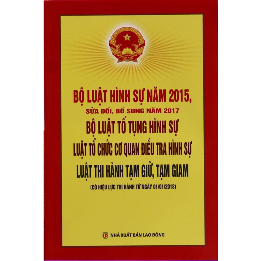 Sách Bộ luật hình sự 2015 (sửa đổi, bổ sung 2017)