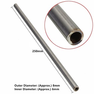 Công cụ ống mao dẫn bằng thép không gỉ 304 màu bạc mới OD 8mm 6mm ID Chiều dài 250mm