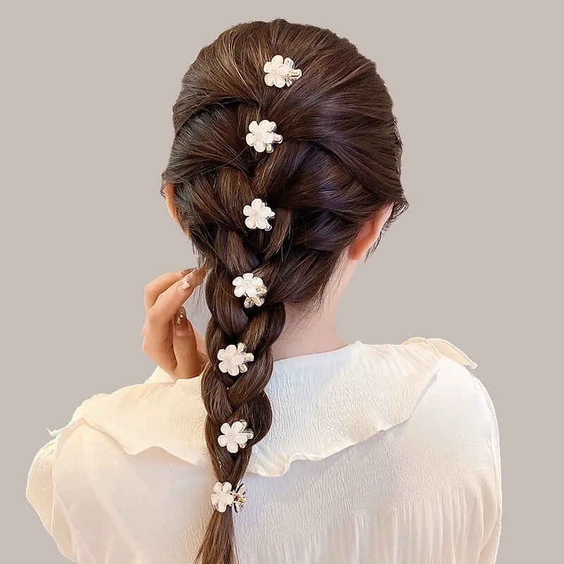 Kẹp Tóc Hình Bông Hoa Đính Đá Pha Lê Màu Sắc Phong Cách Hàn Quốc Dành Cho Nữ